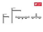 Ravak PU 022.20BLM Vanová nástěnná baterie bez sprchového setu, černá matná