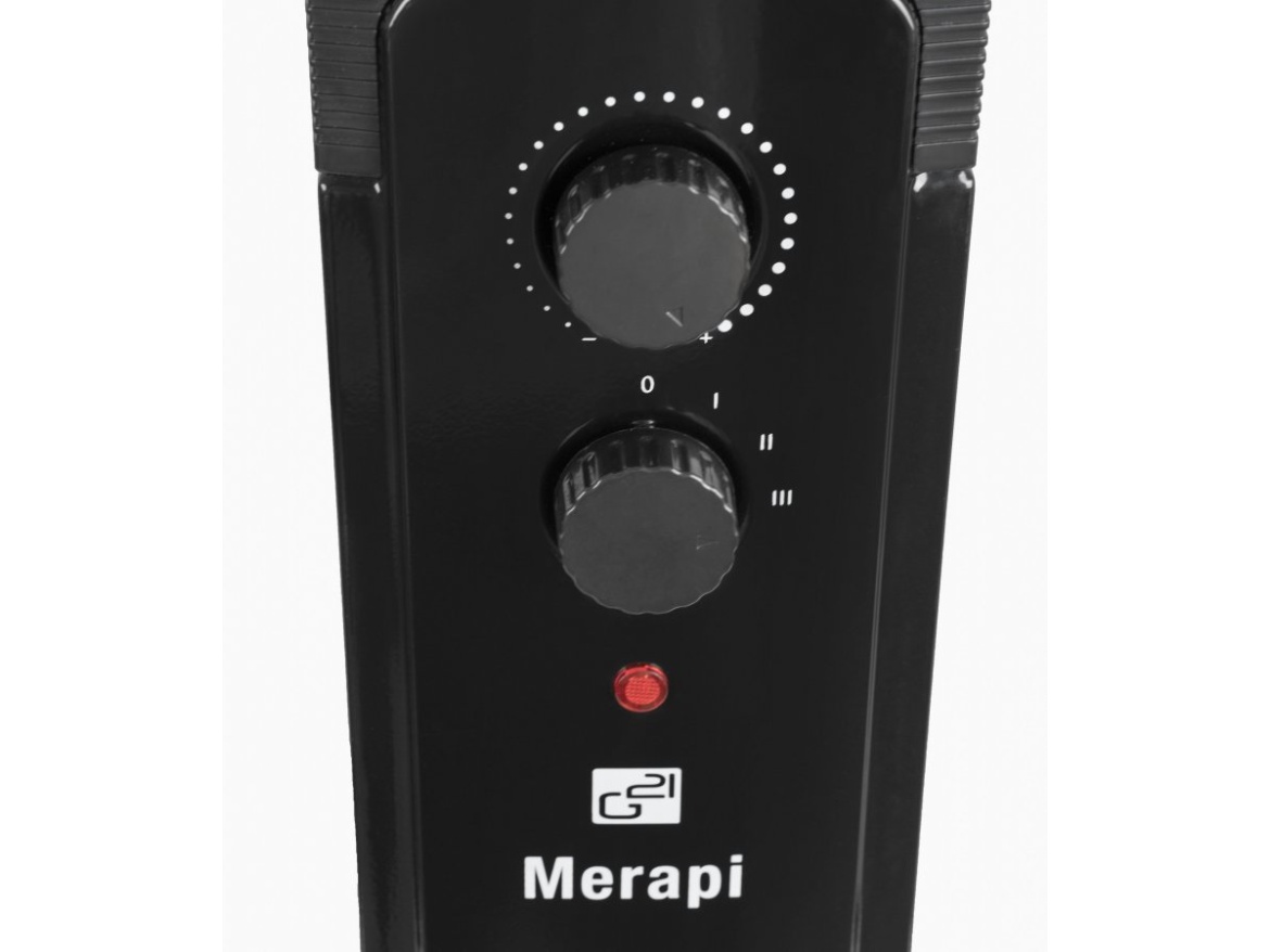 G21 Olejový radiátor  Merapi černý, 11 žeber, 2500 W