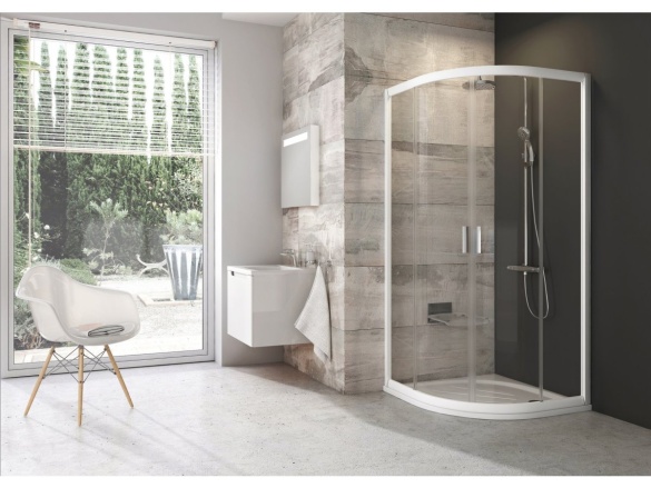 Ravak BLCP4-80x80, satin+transparent