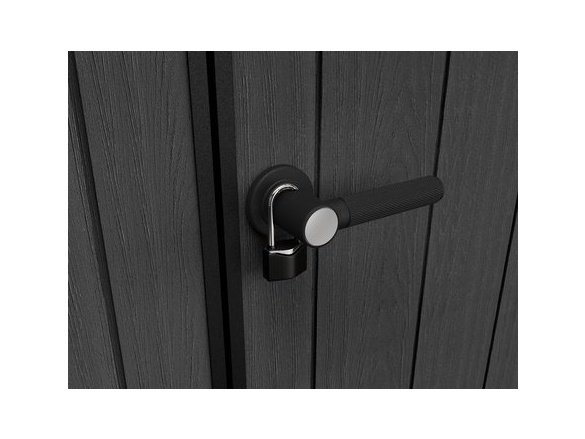 Plastový zahradní domek Keter Cortina 9x7 grafitový, s podlahou