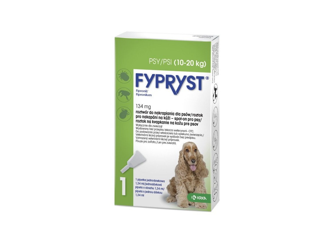 Scobax Fypryst Spot-on Dog M 134mg sol 1x1,34ml (10-20kg)