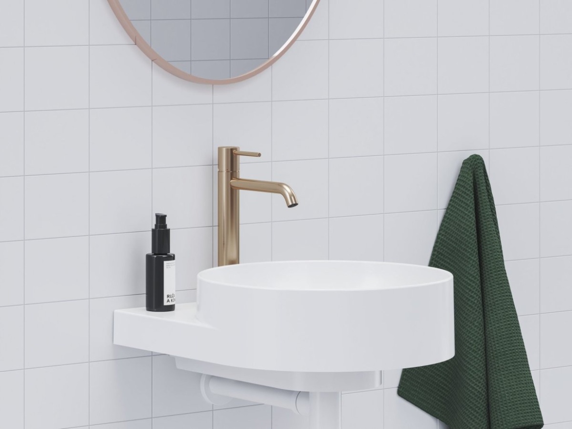 Ravak ES 014.21BLM Umyvadlová stojánková baterie BeCool 250 mm bez výpusti, Black Matt