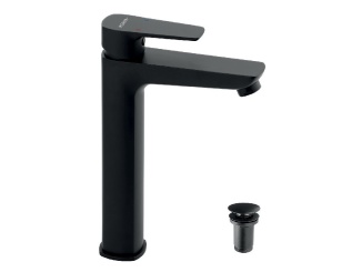 Csaptelepek –  Novaservis Umyvadlová baterie Metalia 58, černá/mat, stojánková, s výpustí,  58503,5