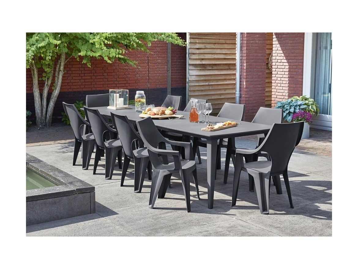 Keter Jídelní stůl  Lima - 313 x 98 x 74 cm - grafitový