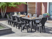 Keter Jídelní stůl  Lima - 313 x 98 x 74 cm - grafitový