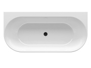 Ravak Vaňa Freedom Wall 166x80, voľne stojaca, biela, krytka odtoku biela/čierna/chróm