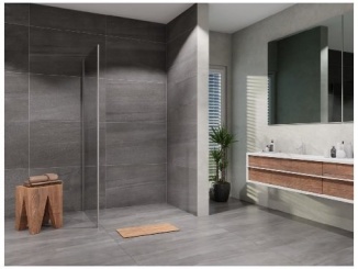 Koupelna a WC –  Lansanit Sprchová stěna Serra 800 mm, sklo čiré, profil chrom,  LAN05011