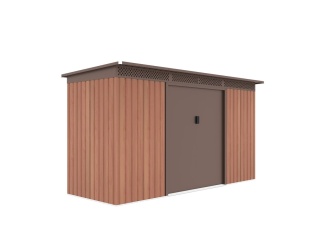 Fém lemez – G21 Zahradní domek GRAH 483 - 340 x 142 cm, hnědý