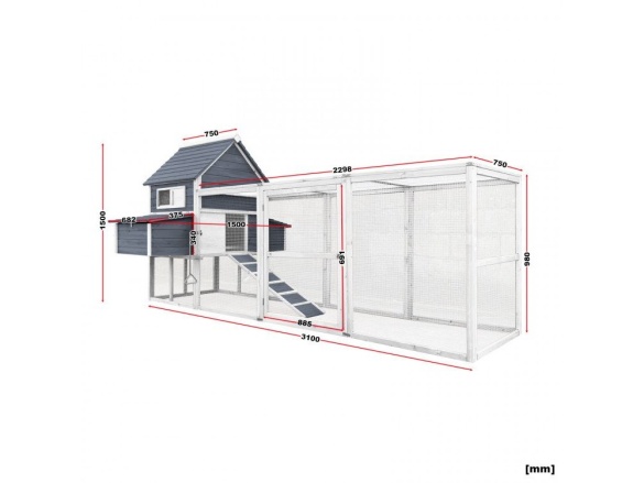 Dřevěný kurník Scobax Farmy