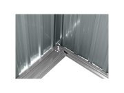 Zahradní domek kovový 2,4 x 2,8 m s pultovou střechou antracit Riwall PRO RMSP 9x8 Anthracite LUX