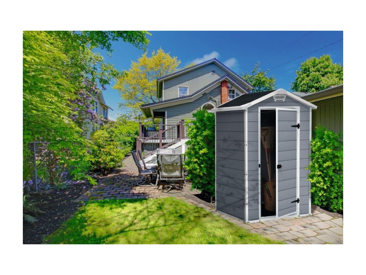 Keter Zahradní domek  MANOR 4 x 3 šedý, s podlahou