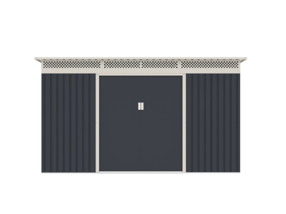 Lemezből készült kerti ház G21 GRAH 1132 - 340 x 333 cm, antracitový