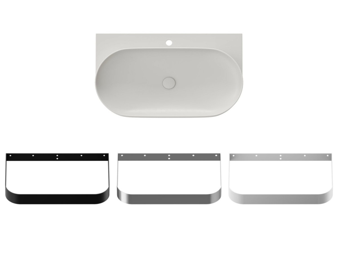 Ravak Umyvadlo Yard 80, s otvorem pro baterii, bez přepadu, bílá