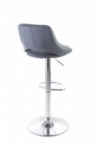G21 Barová židle  Aletra koženková, prošívaná grey