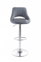 G21 Barová židle  Aletra koženková, prošívaná grey