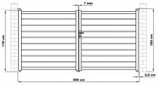 G21 Brána  Reno 350x176 cm dvoukřídlá, antracitová