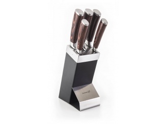 G21 – G21 Sada nožů Gourmet Dynamic 5 ks + černo-nerezový blok