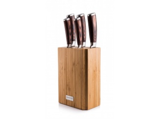 G21 – G21 Sada nožů Gourmet Nature 5 ks + bambusový blok