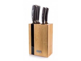 G21 – G21 Sada nožů Gourmet Rustic 5 ks + bambusový blok