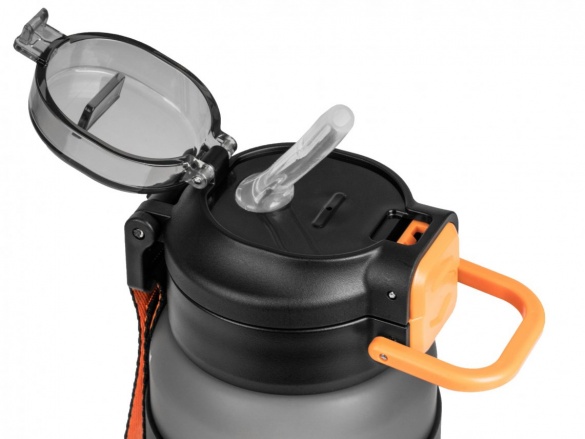 G21 Láhev  na pití 600 ml 2v1, šedá zmrzlá