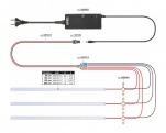 G21 LED osvětlení  pro akustické panely 150 cm, teplá žlutá, 24V