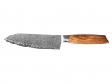 G21 Nůž  Gourmet Damascus 17 cm, Santoku, rukojeť zebrawood