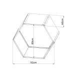 G21 Přístřešek na dřevo  HEX 53 - 92 x 60 cm, antracitový