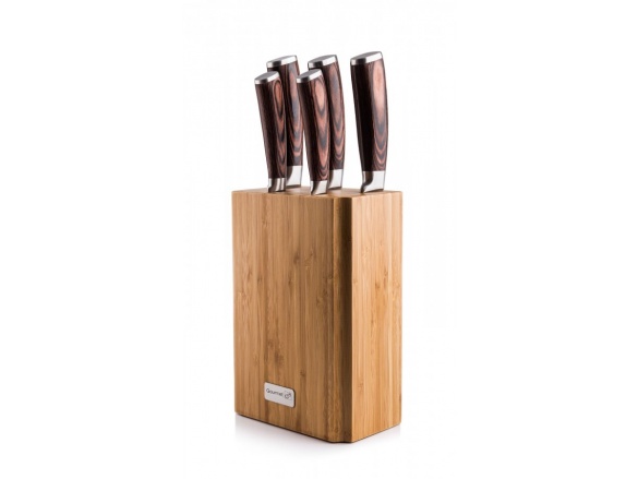 G21 Sada nožů  Gourmet Nature 5 ks + bambusový blok