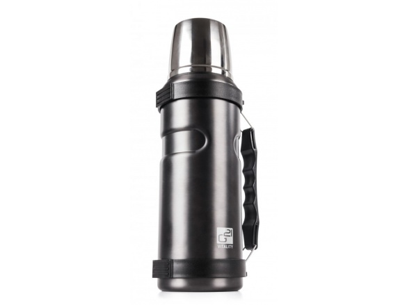 G21 Termoláhev  na pití, 1000 ml, ocelově šedá s rukojetí