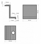 G21 Úchyt panelu  krajní stříbrný, pro panel 35 mm