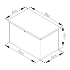 G21 Zahradní box  Denver 280 L, antracitový plechový