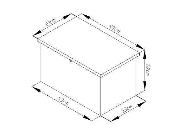G21 Zahradní box  Denver 280 L, antracitový plechový