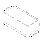 G21 Zahradní box  Denver 560 L, antracitový plechový