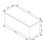 G21 Zahradní box  Denver 770 L, antracitový plechový