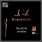 G21 Závěsný systém  BlackHook double snake 21 x 20 x 4,5 cm