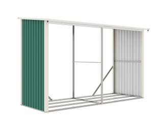Gazdaság – G21 Přístřešek na dřevo WOH 682 - 302 x 119 cm, zelený