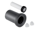 Geberit Přípojná souprava pro WC, 90 x 185 mm, chrom mat,  152.426.46.1