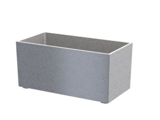 Granitové – Granisil granitový květináč KUBI 60 cm šedá