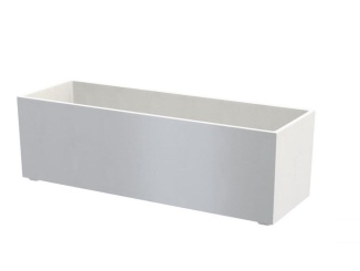 Granitové – Granisil granitový květináč KUBI 90 cm biela, obdelníkový