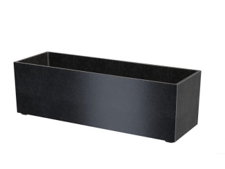 Granitové – Granisil granitový květináč KUBI 90 cm černá, obdelníkový