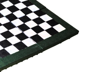 Gumová dlažba Scobax – Šachovnice Scobax 1000 mm x 1000 mm, biela / zelená