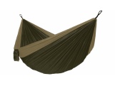 Hamaka Houpací síť pro dva Camping hnědý