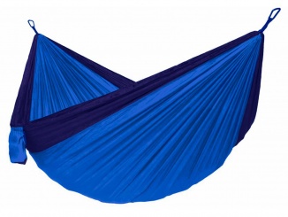 Hamaky – Houpací síť pro jednoho Camping + Slap strap (modrý SET)