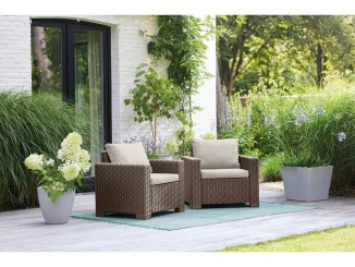 Hobbi piac – Keter Zahradní křeslo California Chair - 83 x 68 x 72 cm - 2ks - cappuccino / písková