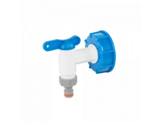 Hobbymarket – Bradas Redukce IBC nádrže - S60x6 s plastovým kohoutem - 3/4"