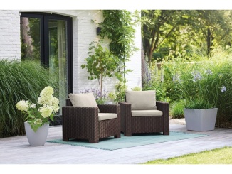 Hobbymarket – Keter Zahradní křeslo California Chair 2ks - 83 x 68 x 72 cm - hnědá / krémová