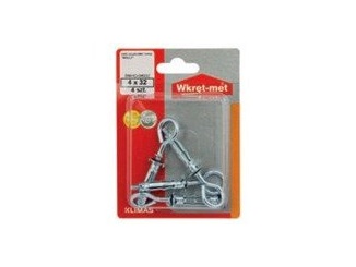 Hobbymarket – Klimas Wkręt-met HM. ROZPĚRNÁ OCEL. DO SÁDROK. S OKEM 4X32 MOLLY BLISTR