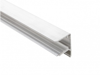 Hollow panels – Guttaprofil ALU-U elox (s okapničkou) 8 mm přírodní hliník 8 mm 2130 mm