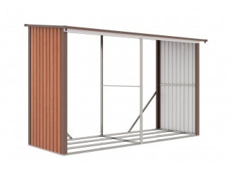 Hospodárstvo – G21 Přístřešek na dřevo WOH 682 - 302 x 119 cm, hnědý