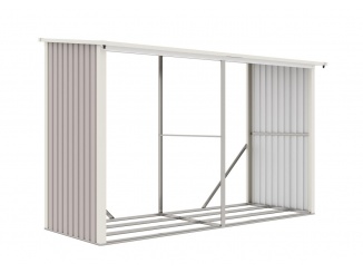 Hospodárstvo – G21 Přístřešek na dřevo WOH 682 - 302 x 119 cm, šedý
